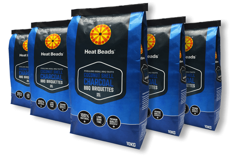 Heat Beads Coconut Shell Charcoal BBQ Briquetts | Camp Oven Cooking